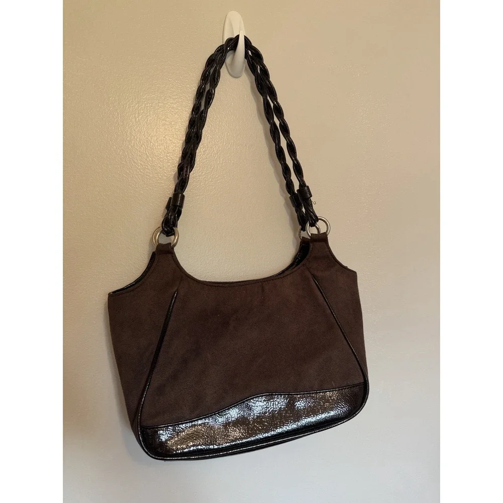 Vintage Women's Shoulder Bag Braided Handle 90s Y2K BRATZ small Mobwife Leather